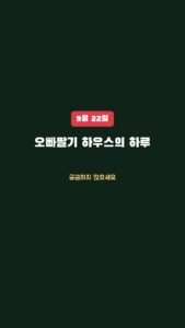 우리 하우스는 하루 종일 뭘 하고 있을까요